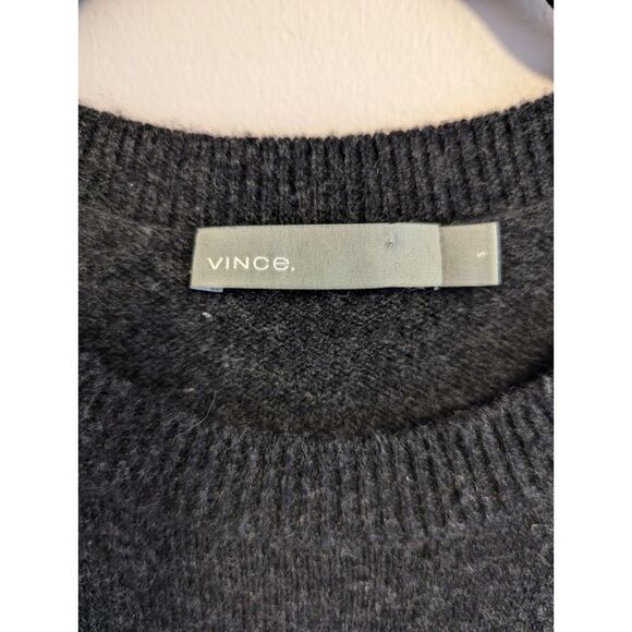 Vince Gray Cashmere Wool Blend Tie Waist Sweater Casual Dress - Picture 5 of 7